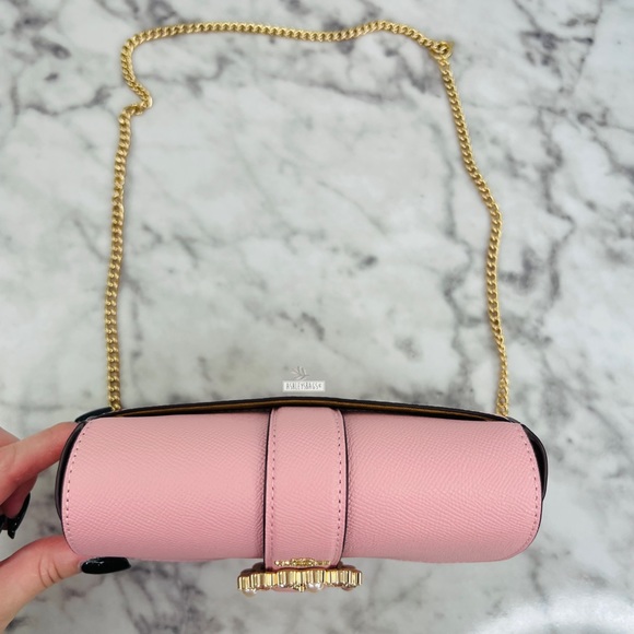 Coach Gemma Crossbody With Jeweled Buckle In Powder Pink Multi - Picture 6 of 11